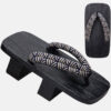 Geta Chaussures Japonaises Noire Seigaiha – Takashi