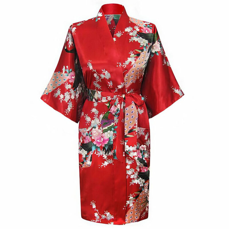 Robe Kimono Chic Rouge – Ritsuko