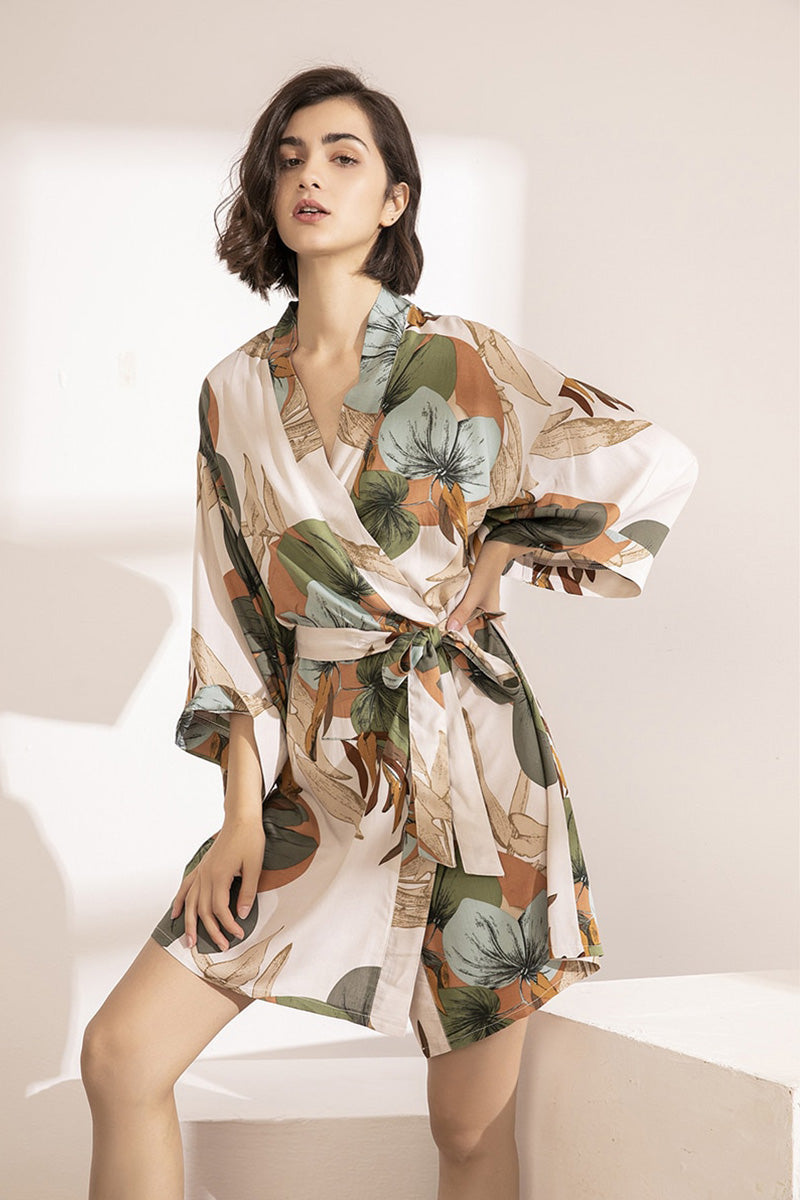 Kimono Japonais Ouvert - Cardigan Unisexe Léger | Taille L (138 Cm De Tour De Poitrine) | Pour Plage, Maison, Déguisement