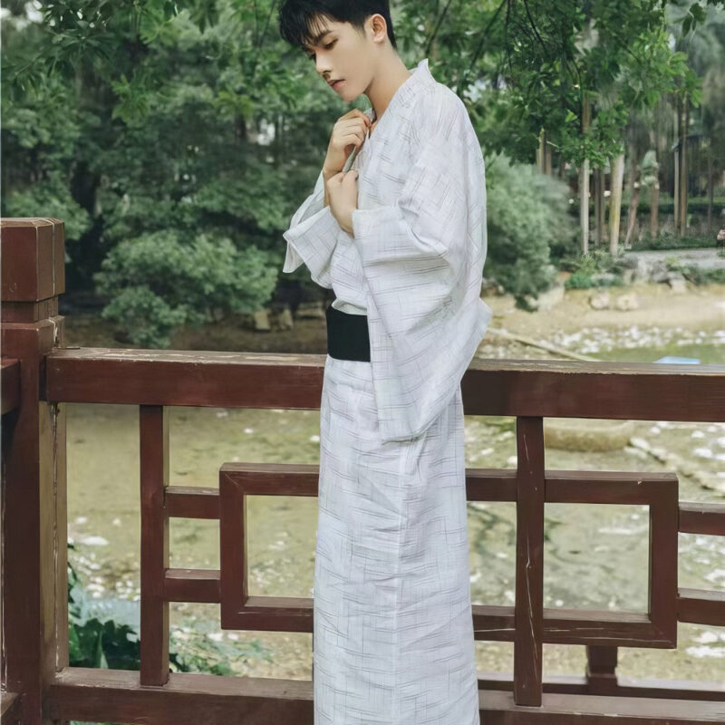 Kimono Traditionnel Blanc Homme – Atsushi